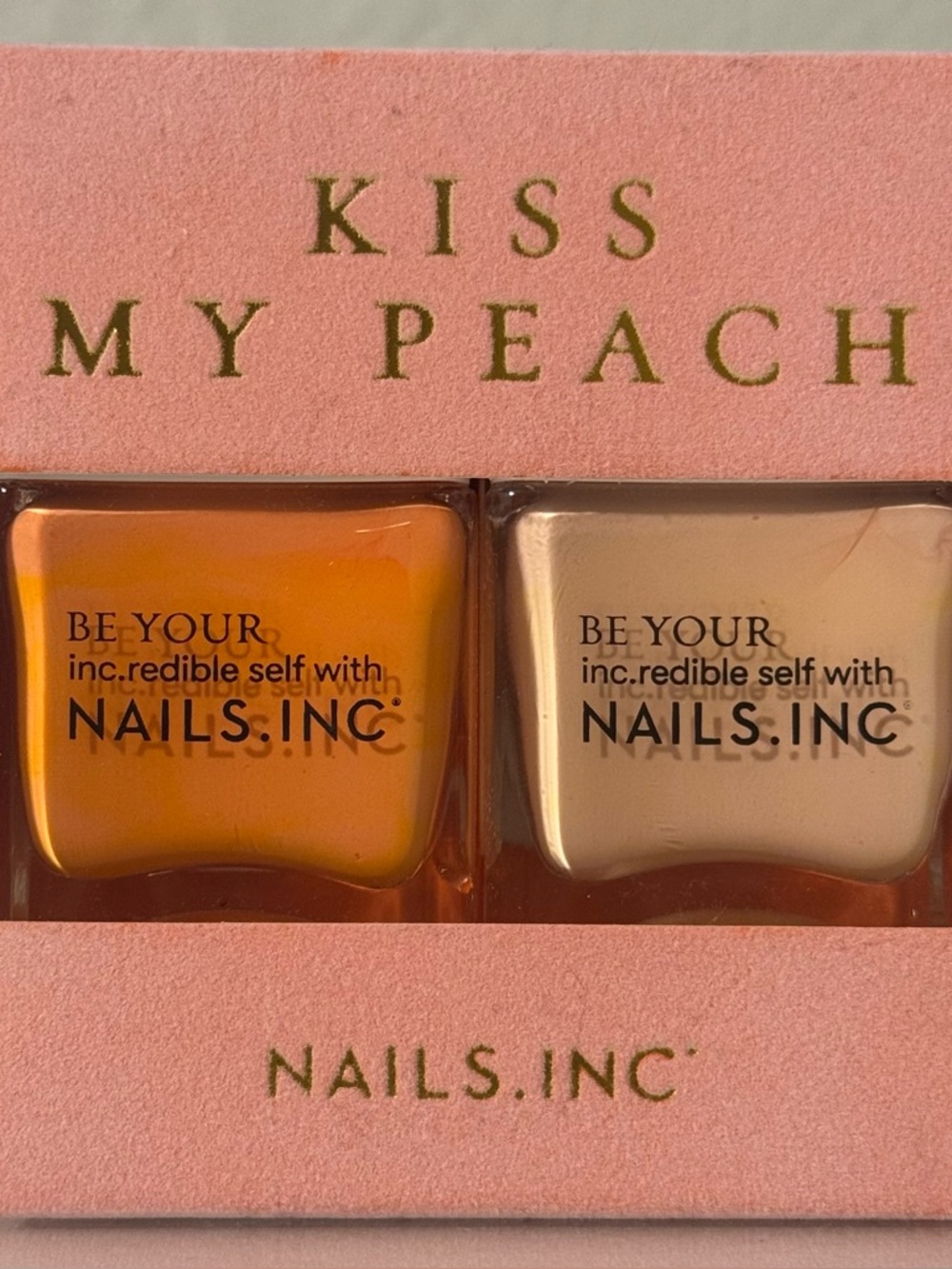 Nails Inc Kiss My Peach Nail Polish Set